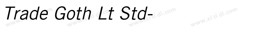 Trade Goth Lt Std字体转换